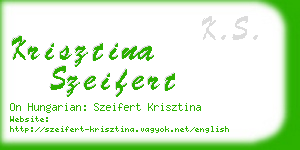 krisztina szeifert business card